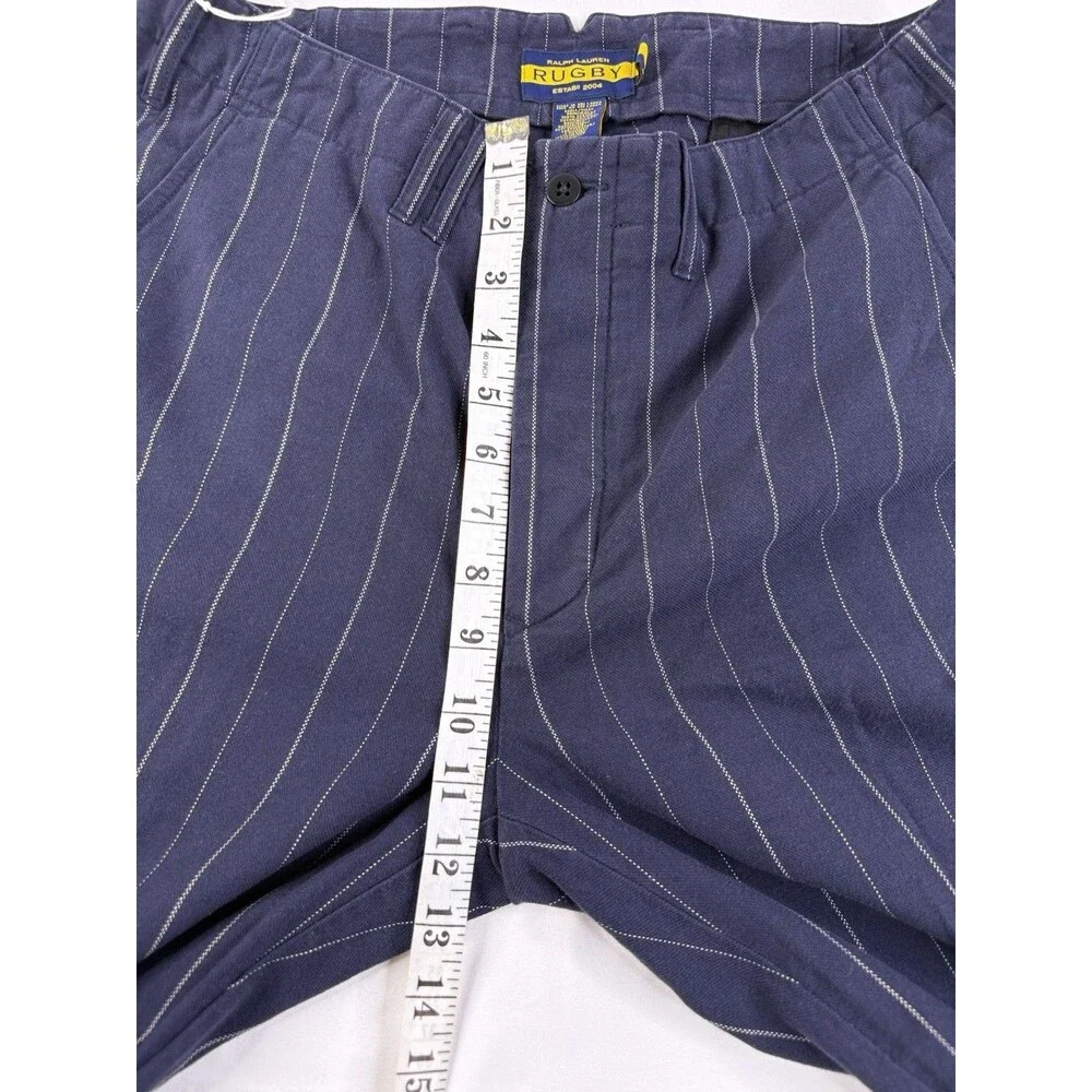 Polo Rugby Ralph Lauren Men’s Blue Pinstripe Cotton Dress Pants Size 32 NWT